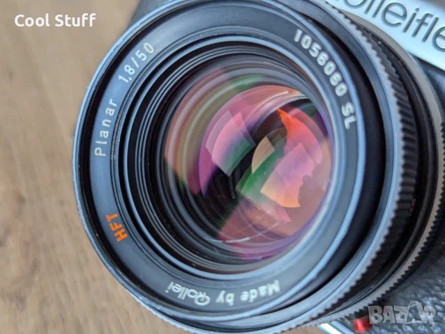 Фотоапарат Rolleiflex SL350 с обектив Rollei Planar HFT 50 1.8, снимка 11 - Фотоапарати - 51163873