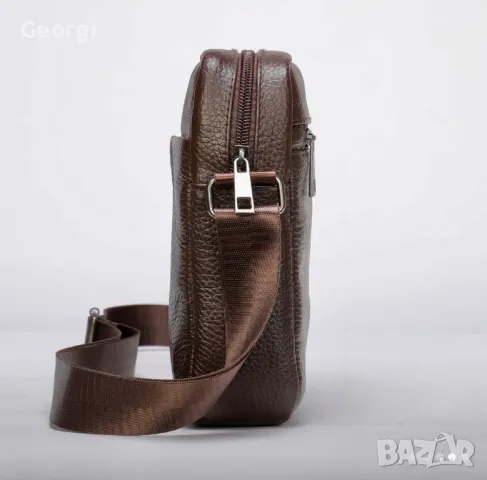 Елегантна, Изчистена Дисплей чантичка с Кафява луксозна естествена кожа !, снимка 6 - Чанти - 49304520