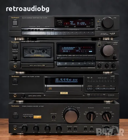 🔈ТОП колекционерски аудио сет TECHNICS - Class AA - усилвател, триглав дек, CD и тунер🔈