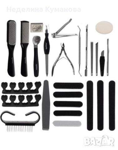 ❌ КОМПЛЕКТ ЗА МАНИКЮР И ПЕДИКЮР 31 ЧАСТИ, снимка 1