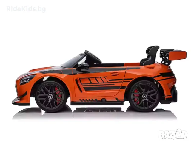 Mercedes-Benz GT3 AMG 12V - Детска акумулаторна кола, Оранжев, EVA гуми, снимка 5 - Детски велосипеди, триколки и коли - 49731857