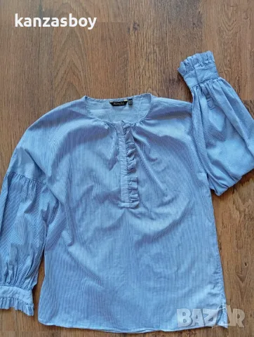 MASSIMO DUTTI  blue striped shirt - дамска риза р-р 38 / М, снимка 6 - Ризи - 55849665