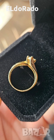 златен дамски пръстен 14 карата, снимка 3 - Пръстени - 54179107