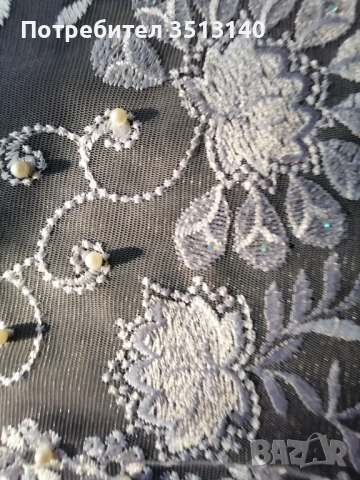 Бяла дантела бродерия 130/455 см, снимка 4 - Рокли - 51530851