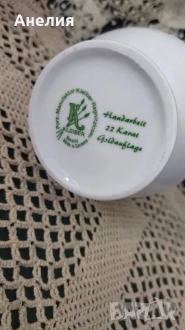 Ваза с 24 каратово златно покритие , снимка 4 - Вази - 49935768