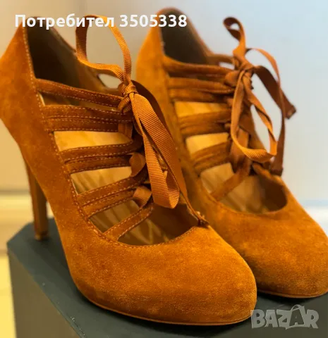 Дамски велурени обувки на висок ток на 3 Suisses, снимка 6 - Дамски елегантни обувки - 47991318