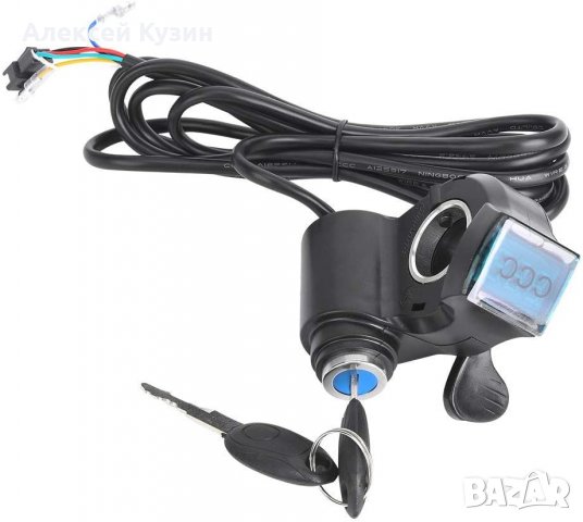 Лост за ускорение електрически велосипед скутер ключов контакт индикатор на волтметър батерия 12-72в, снимка 5 - Части за велосипеди - 39852179