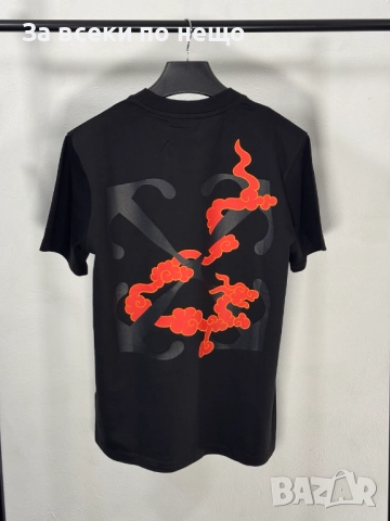 Off White Мъжка Черна Тениска👕Мъжка Блуза С Къс Ръкав В Черен Цвят Код V.B.16