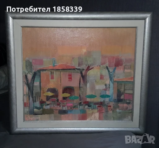 „Разходка из града; Стефан  Ангелов; Масло