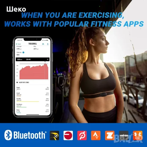 moofit HR8 – гръден пулсомер, снимка 2 - Спортна екипировка - 56258604