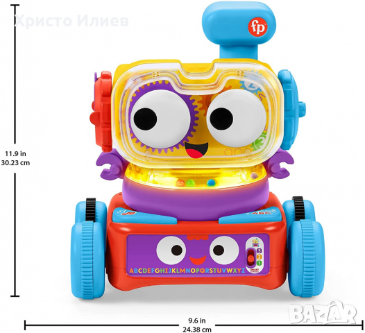 Fisher Price 4 в 1 Образователен Забавен Робот 6м+, снимка 3 - Образователни игри - 36451134