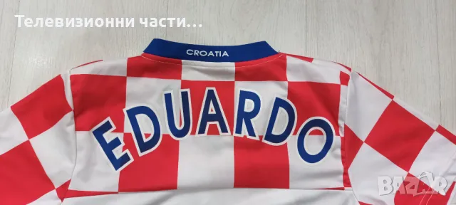 Футболна тениска фланелка официален мърчандайз Croatia Хърватия Хърватска Eduardo Едуардо #22 - S, снимка 3 - Тениски - 49782858