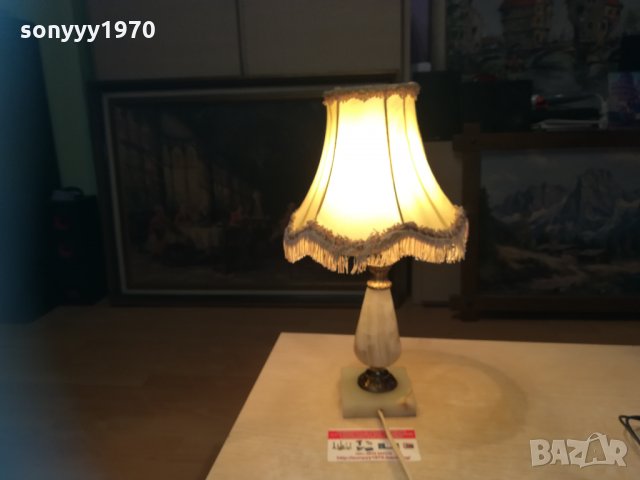 мраморна лампа 35х20см внос франция 1502212107, снимка 11 - Колекции - 31828499