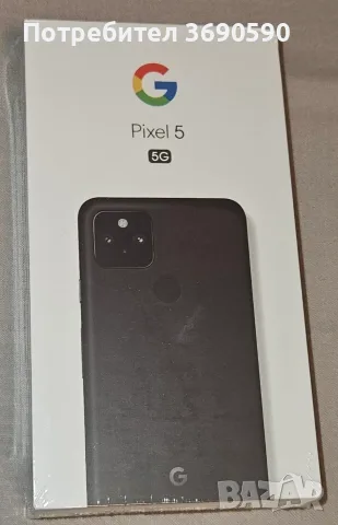 Нов Google Pixel 5 смартфон, черен цвят