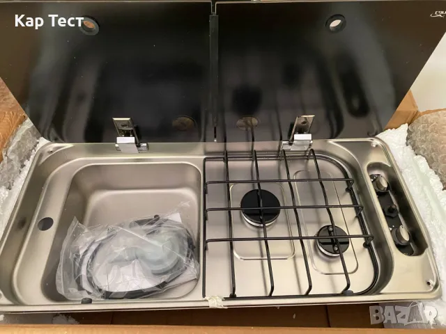 Комбинирана мивка с два газови котлона, снимка 1