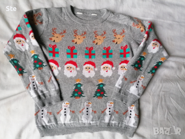 Два коледни пуловери 100% памук, снимка 5 - Детски пуловери и жилетки - 53209096