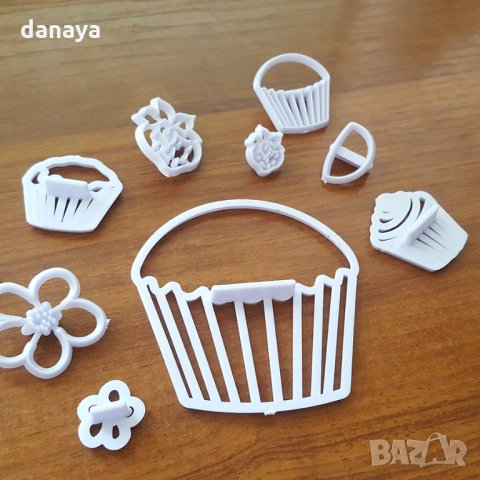 2312 Комплект печати за сладки Кексчета фондан торта, 10 броя, снимка 7 - Форми - 33769051