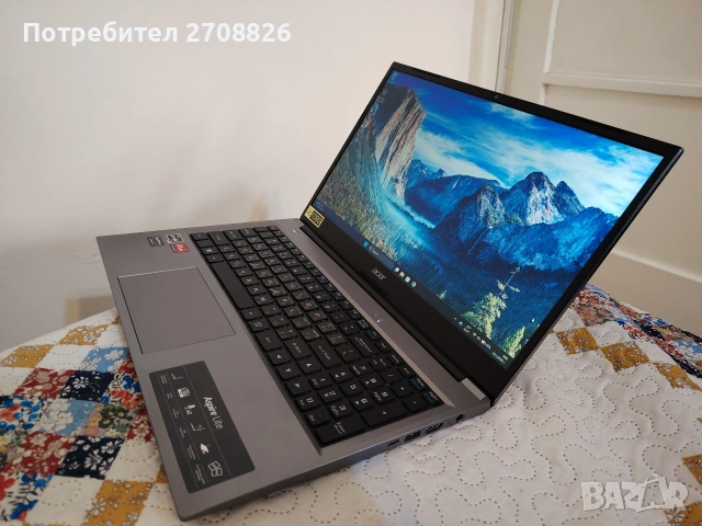 Като нов ! Acer Aspire Lite 15, Ryzen 7 5700U, 16GB RAM, 512GB SSD, AMD Radeon, снимка 2 - Лаптопи за работа - 54142217