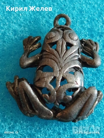 Сребърна висулка ЖАБА 🐸 стил и елегантност 52838, снимка 6 - Колиета, медальони, синджири - 53994318