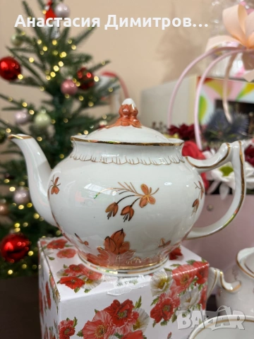 Руски сервиз за чай Вербилки, снимка 2 - Антикварни и старинни предмети - 53338901