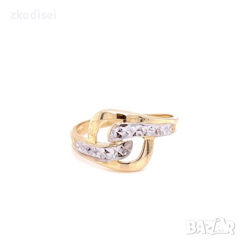 Златен дамски пръстен 2,75гр. размер:56 14кр. проба:585 модел:21884-1, снимка 1 - Пръстени - 44202453