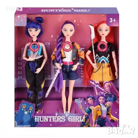 Комплект K- POP Devil Hunter Girls ❤️  3 бр пеещи , модни кукли, 30 см, снимка 3 - Кукли - 55777001