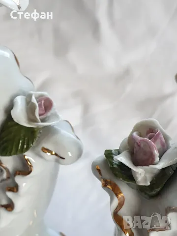 Комплект порцеланови свещници, снимка 9 - Антикварни и старинни предмети - 50173781