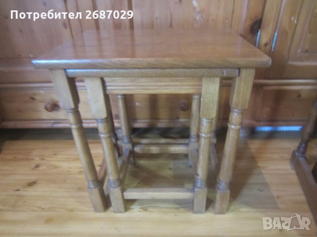 2 маси от дърво - комплект, снимка 1