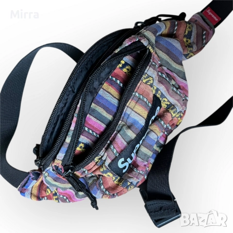 Supreme "Woven Stripe SS20" Multicolor Waist Bag, снимка 11 - Чанти - 52159945