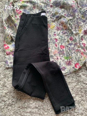 Черен клин Mango с кожени детайли, снимка 9 - Клинове - 33947119