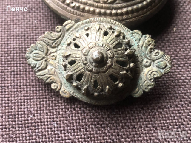 автентична възрожденска пафта - половинка, снимка 3 - Антикварни и старинни предмети - 50575543