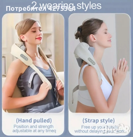 Електрически масажор за врат, гръб и тяло – Вашият персонален терапевт у дома, снимка 3 - Масажори - 51148131