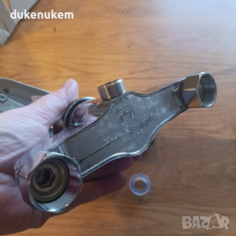 Смесител за душ – стенен, едноръкохватков, хром, G 1/2, снимка 10 - Смесители - 53372502