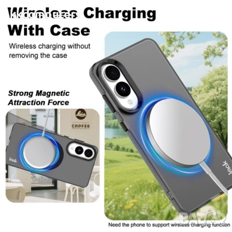 Samsung Galaxy S25 Edge IMAK Силиконов Калъф Candy Series TPU +PET/ MagSafe и Протектор, снимка 3 - Калъфи, кейсове - 50614849