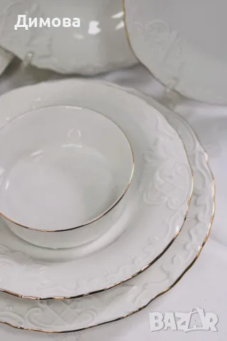Сервиз за храна 24 части лукс, снимка 5 - Сервизи - 49815443