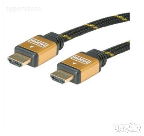 Кабел HDMI - HDMI 2м Roline 11.04.5502 Gold Plated HDMI M to HDMI M ver:1.4V FullHD 3D, снимка 2 - Кабели и адаптери - 31375751