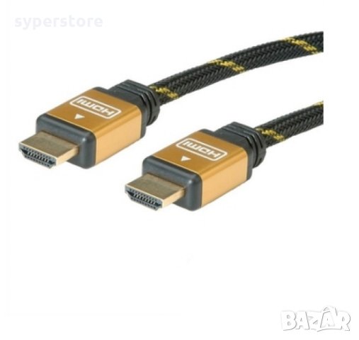 Кабел HDMI - HDMI 3м Roline 11.04.5503 Gold Plated HDMI M to HDMI M ver:1.4V FullHDTV 3D, снимка 2 - Кабели и адаптери - 31376811