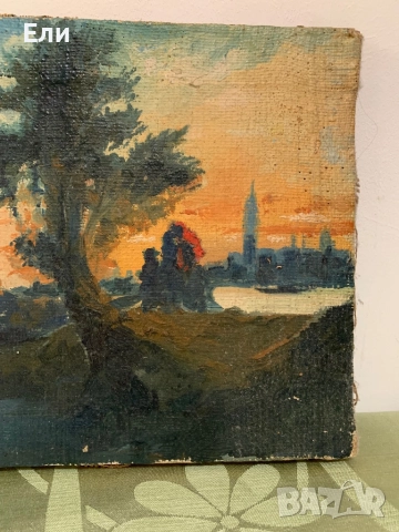 Стара маслена картина , снимка 4 - Картини - 52553345