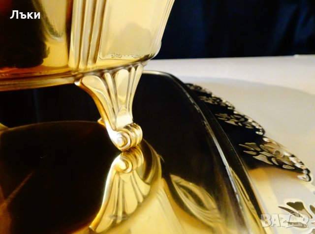 Английска бронзова салатиера,фруктиера,сецесион. , снимка 8 - Антикварни и старинни предмети - 31528844