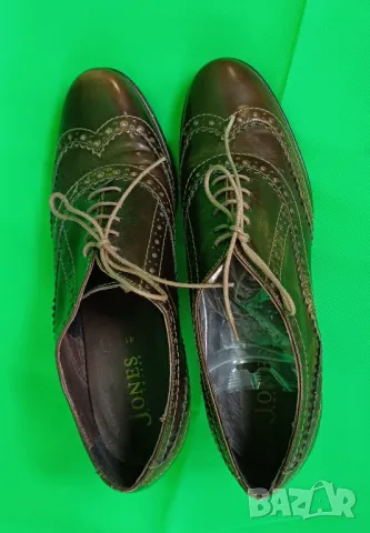40-41 Кафяви кожени обувки(естествена кожа), снимка 3 - Дамски ежедневни обувки - 50255387