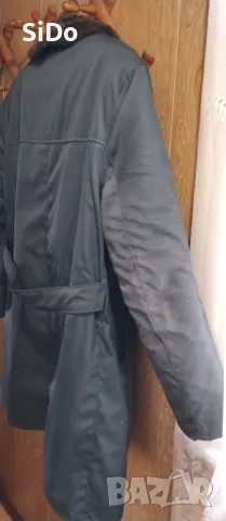 HOBA Синя шуба с кожа отвътре размер 52, снимка 14 - Други - 49893318