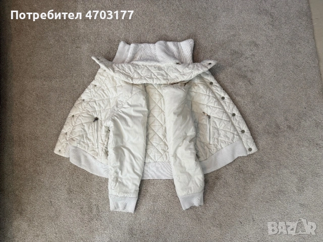 Зимно късо яке с две яки и комбинирано закопчаване, снимка 2 - Якета - 53034581