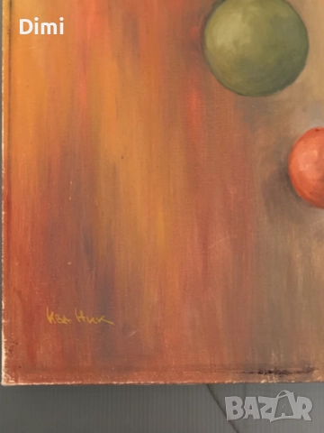 ИВА НИКОЛОВА масло "Космос" , снимка 3 - Картини - 52838399