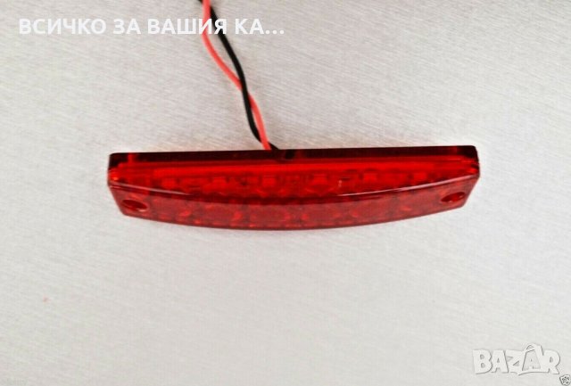 Диодни LED ЛЕД ЧЕРВЕНИ габарити лед светлини 12V и 24V, снимка 3 - Аксесоари и консумативи - 35346928