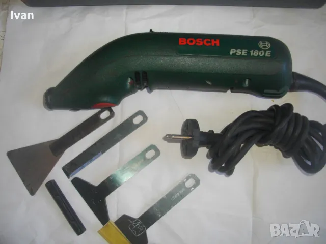 Швейцарско Електрическо ДЛЕТО ШАБЪР BOSCH PSE 180E Made in SWITZERLAND с 4 Приставки Оригинално БОШ, снимка 6 - Други инструменти - 47402347