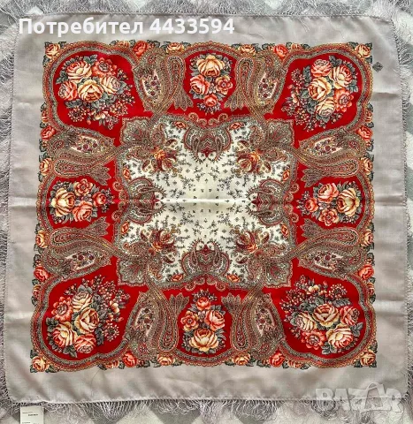 Руски вълнен шал"Сольвейг", снимка 4 - Шалове - 55998054