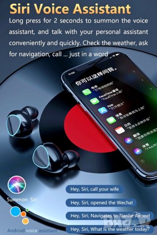 ТОП!2022 Луксозни, Безжични Блутут Слушалки, Bluetooth Слушалки, спортни слушалки за Android, iPhone, снимка 4 - Безжични слушалки - 31459158