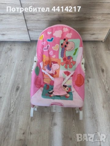 Бебешки шезлонг x 2 и дървена люлка калинка, снимка 6 - Детски шезлонги - 54301665