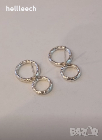 Сребърни обеци, снимка 4 - Обеци - 52669252