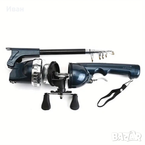 Комплект Мини Сгъваема Въдица с Двойна Дръжка, снимка 5 - Други спортове - 53066011